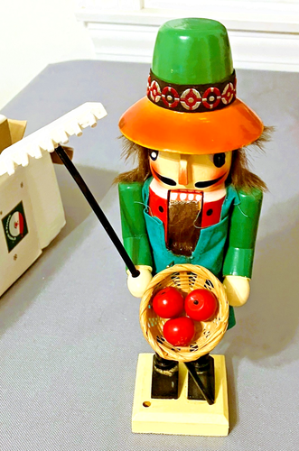 Vintage Kurt S. Adler Old World Gardener Nutcracker with Rake and Apple ...