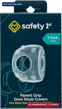 Parent Grip Door Knob Covers 3 Pack, Crystal Clear