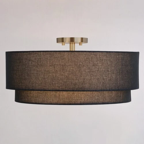 Vaxcel Lighting C0308 4 Light 21"W Flush Mount Drum Ceiling - Brass - Picture 2 of 10