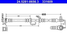 ATE Bremsschlauch 24.5281-0656.3 für TOYOTA