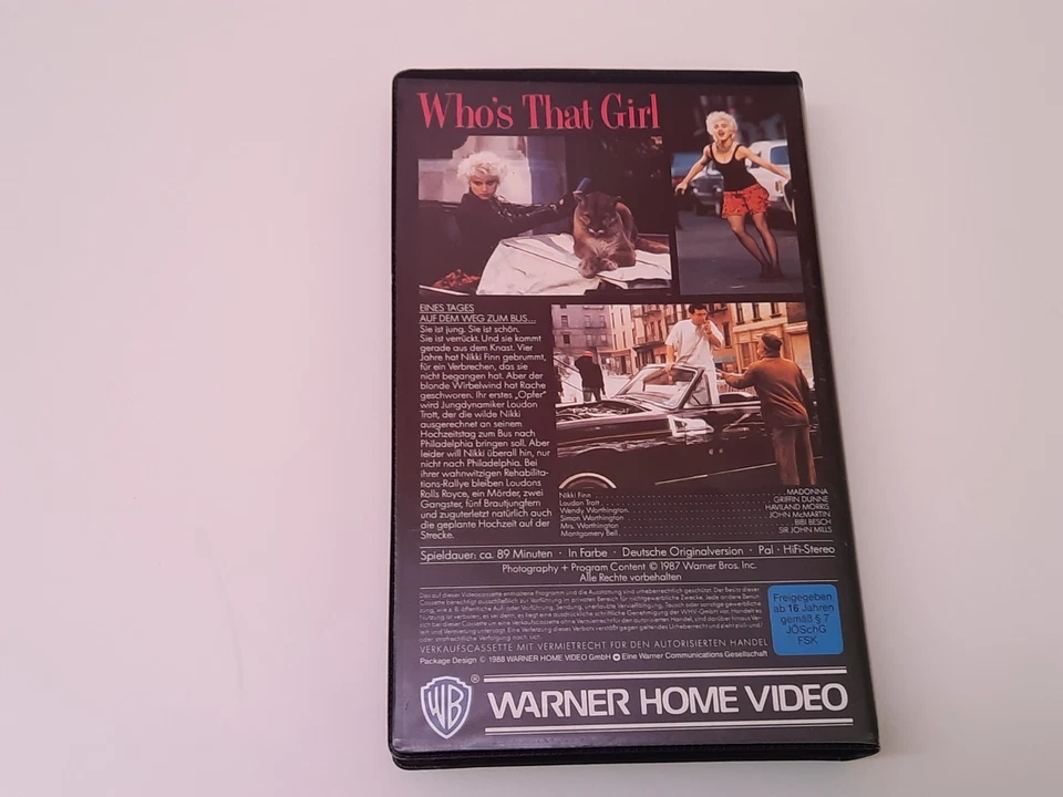 Who's That Girl 1987 VHS German PAL Warner Video Großbox Madonna Griffin Dunne - Bild 2 von 4