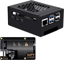 GeeekPi Metal Case with N07 PCIe M.2 M-Key NVMe SSD Peripheral Black 