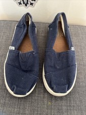 Kids Toms Slip On Shoes Navy Blue Size 12