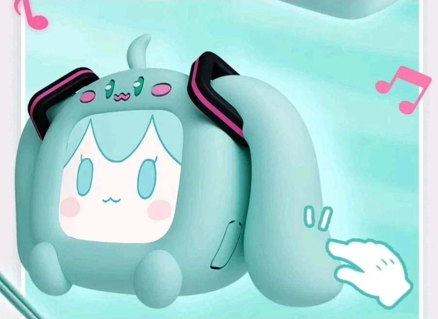 Anime Miku Lcd Bluetooth Auriculares Pantalla Táctil Auriculares Hatsune Auriculares Foto 3 de 4