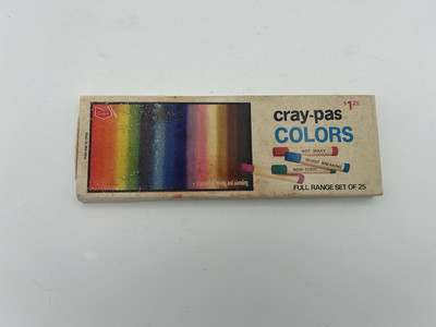 Vintage Box of Cray-Pas Colors Vintage Pastels 25 Full Range