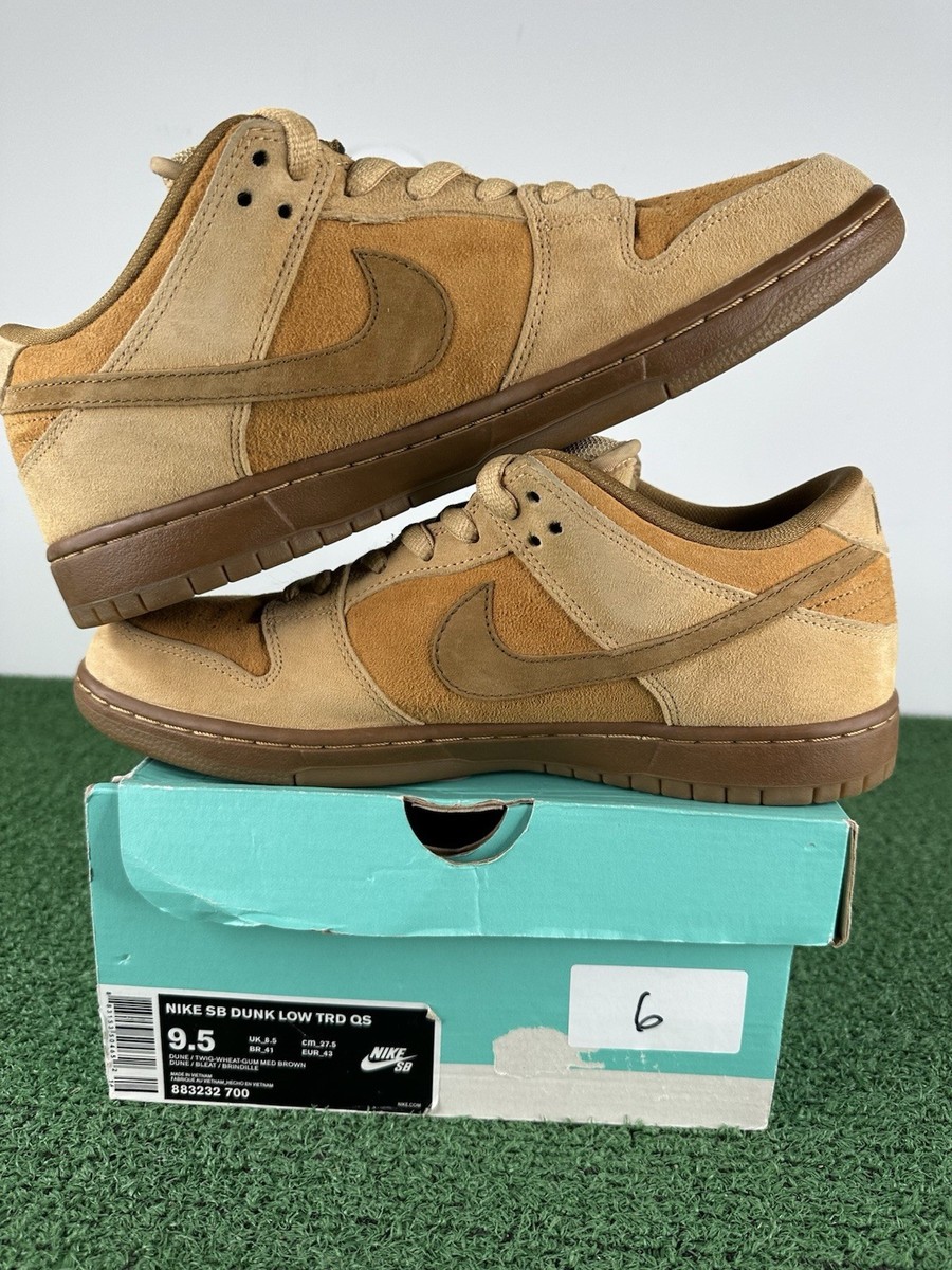 Size 9.5 - Nike SB Dunk Low Wheat 2017 883232-700 | eBay