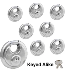Master Lock - (8) Keyed Alike Stainless Steel Multi Purpose Padlocks 40KA-8