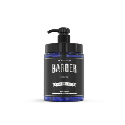 BARBER MARMARA Shaving Gel SILVER - Herren Rasiergel Transparent 1000ml - für ei