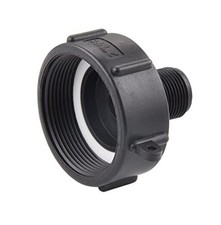 250 Gallon IBC Water tote Hose Adapter, IBC Drain 2" Fine Thread X 3/4" Male