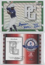 2021 Leaf Perfect Game National Showcase Metal Green Wave /4 Alvin Keels Auto