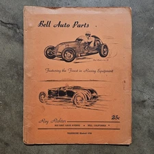 Original Vintage BELL AUTO Catalog 1947 Hot Rod Racing Flathead Ford Speed Shop