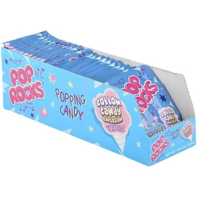 POP ROCKS Popping Candy, Cotton Candy, 0.63 oz each, Pack of 24