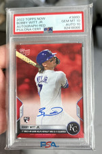 2022 Topps Now Bobby Witt Jr. Auto - Red /10 RC PSA 10 Auto 10
