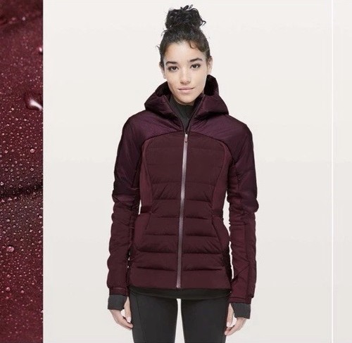 Lululemon Down For It All Jacket Dark Adobe Size 8