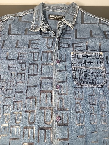 Vintage Pelle Pelle Marc Buchanan Herren XL Monogram Print Hip-Hop Skate