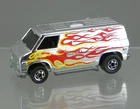 Vintage 1974 Hot Wheels Super Chromes Diecast Chrome & Flames Super Van HK EX-NM