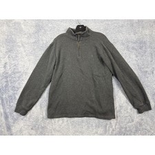 Polo Ralph Lauren Boys XL 18-20 Gray Quarter Zip Pullover Cotton Sweater 9785
