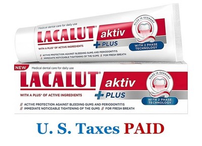 Lacalut Aktiv Plus Toothpaste for Bleeding Gums 75 ml Made in Germany