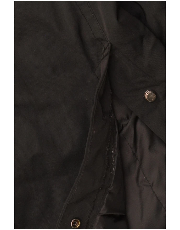 ZARA Mens Hooded Parka Jacket UK 40 Large Black Polyester CS06 - Image 3 of 4