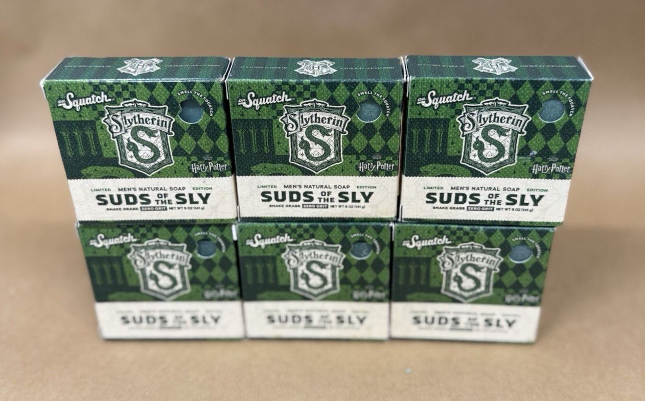 6 Pack - Dr Squatch Men's Suds of the Sly  Harry Potter5oz Bar - Zero Grit