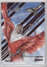 2022 Fleer Ultra Avengers Red Foil Artist 50/63 Falcon Tom Fleming #21 Auto 16e9