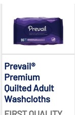 Prevail Disposable Adult Washcloths 12x8 Inch 3 Pack, 48 Count
