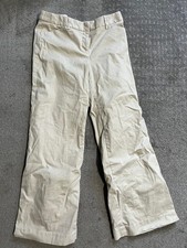 Express Editor Relaxed Trouser Pants Women  s 8 Beige Cream Mid Rise Work Career