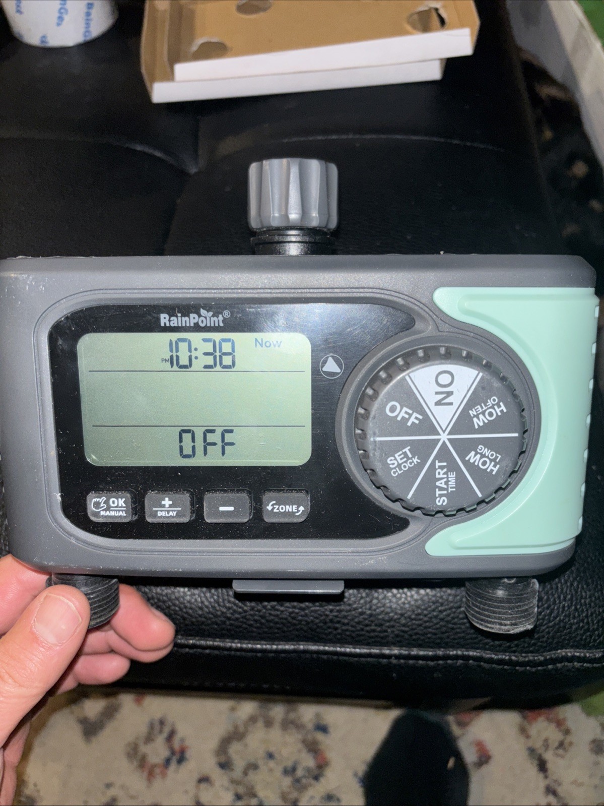 RAINPOINT Sprinkler Timer, 4 Outlets Hose Timers, 4 Zone Water Timer for...