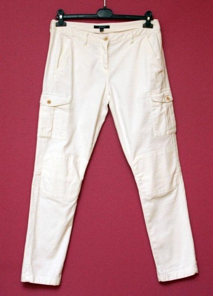 Women Gant Trousers White Cotton 40 / L / 48