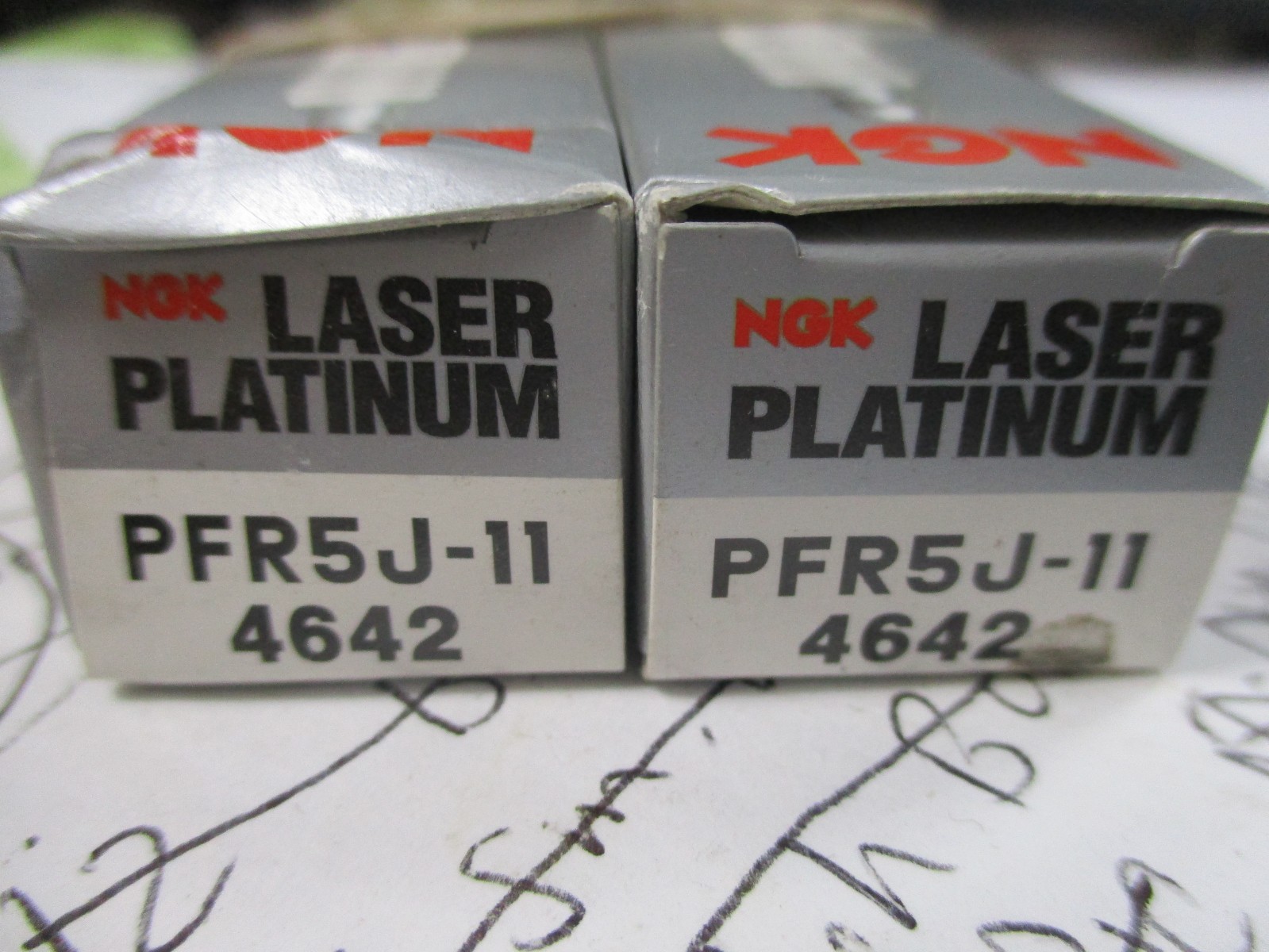 2-NEW- NGK- 4642-PFR5J-11- LASER PLATINUM-Spark Plugs NOS