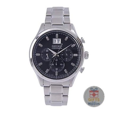 Seiko SPC083P1 Men's Chronograph Watch Stainless Steel 100M Water Resistant