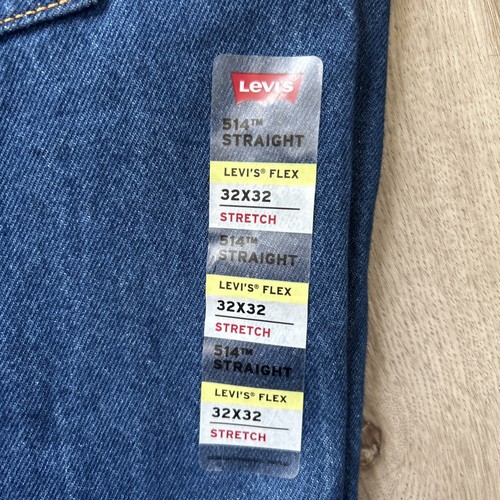 Jeans uomo Levis 514 32x32 (32x31) taglio dritto elasticizzato flex blu lavaggio medio - Foto 4 di 13