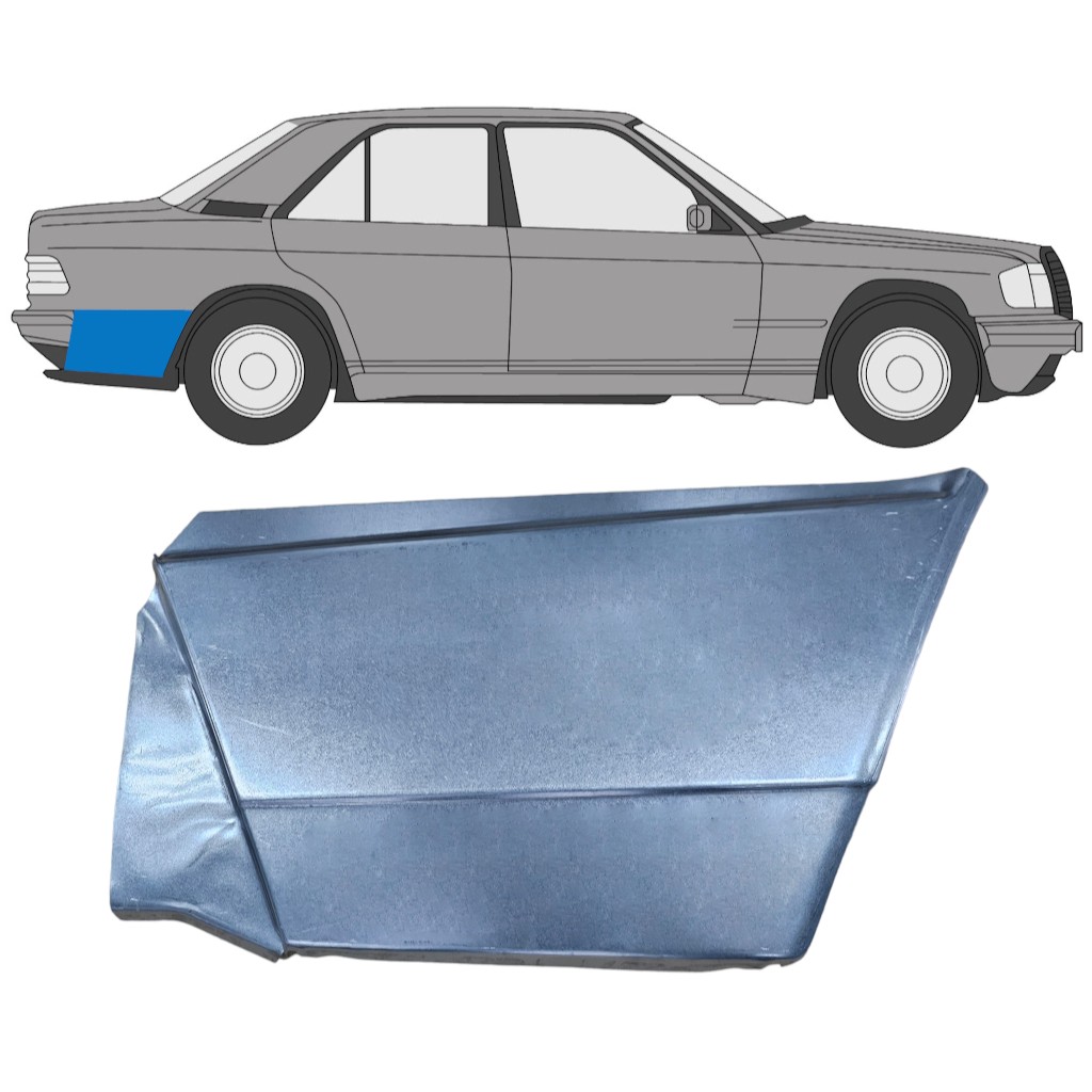 Rear wing repair panel for Mercedes 190 W201 1982-1993 / Right