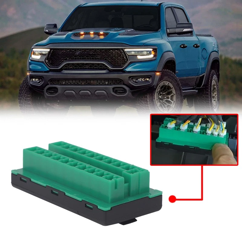 68321746AA Fuse Connector Double Row Green For Jeep Wrangler JL Ram 1500 2500 - Image 3 of 4