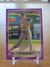 2022 Topps Chrome Update Adrian Martinez USC99 Purple Refractor Rookie Athletics