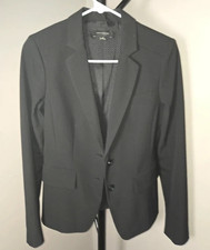 Ann Taylor Classic Two-Button Tailored Career Blazer - Black