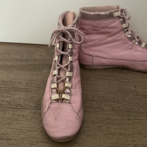 Vintage 1980er LA Gear rosa Damen High Top Schuhe Größe 7,5 - einige Gebrauchsspuren/Probleme - Bild 5 von 16