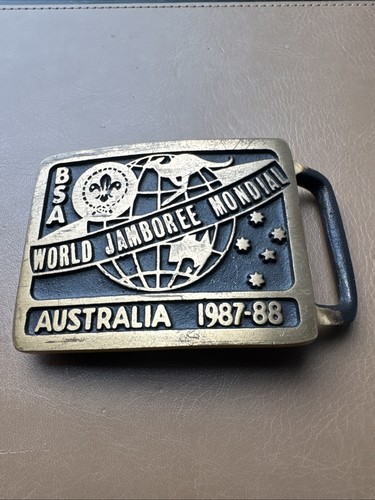 1987–88 World Scout Jamboree Australia Max Silber Friendship Gift Belt Buckle