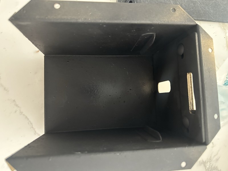 Seeburg HF100R-D Jukebox coin box, coin return cup, coin chute and trimming.