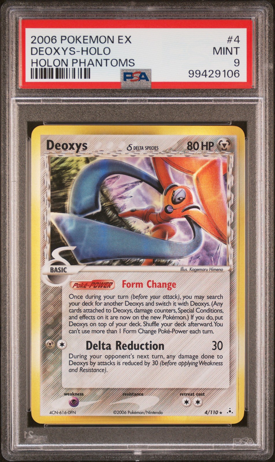 2006 POKEMON EX HOLON PHANTOMS #4 DEOXYS-HOLO PSA 9