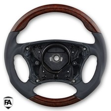 Mercedes Sportlenkrad Wurzelholz S-Klasse W220 CL W215 Nappa Leder Schwarz Mercedes Sportlenkrad Wurzelholz S-Klasse W220 CL W215 Nappa Leder Schwarz