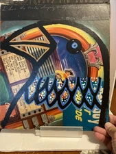 Painting - Song Bird - Percifull Record Album cover  Board Panel outsider art