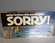 1972 Vintage Sorry Board Game Parker Brothers Complete