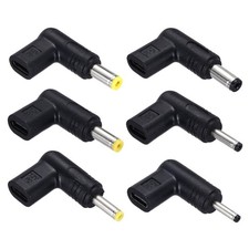 6 Pcs USB 3.1 Type-C Female to DC Male Adapter, 12V Type C to DC Elbow Adapter