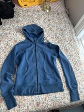 Lululemon Blue Full Zip Stretch Scuba Hoodie Women  s Sz 8