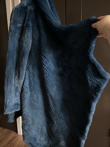 Neu $ 18.000 Carolina Herrera Nerz Pelz Strick blau Mantel Jacke passt Gr. M L XL 4-18 - Bild 17 von 24