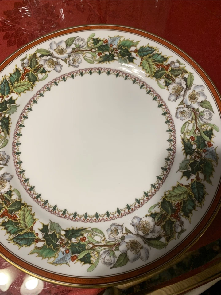Two Dinner Plates Christmas Rose By Spode #3 - Image 3 of 4