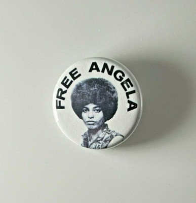 Free Angela Davis 1.25'' Button A014B125 Black Panther Party Pin Badge