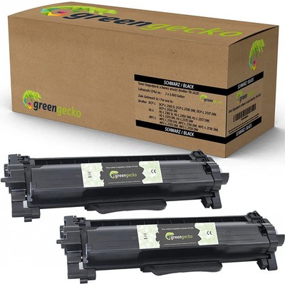 green gecko Toner Doppelpack kompatibel zu Brother TN-2410 / TN-2420 schwarz (2