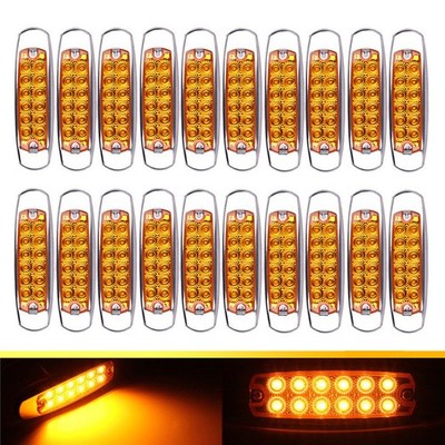 20x Luces LED Ambar para Camion Remolque Marcador Lateral Direccional 12V